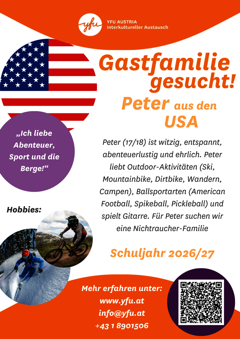 YFU Austria: Gastfamilien gesucht