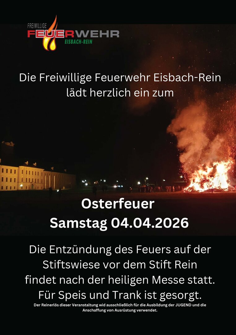 Osterfeuer der FF Eisbach-Rein