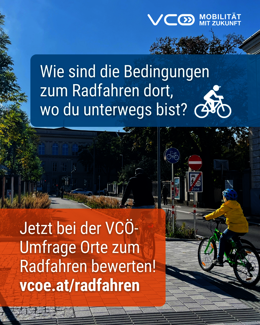 VCÖ-Radfahrumfrage 2026: Wie fahrradfreundlich ist unsere Marktgemeinde?